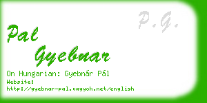 pal gyebnar business card