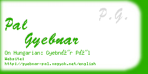 pal gyebnar business card